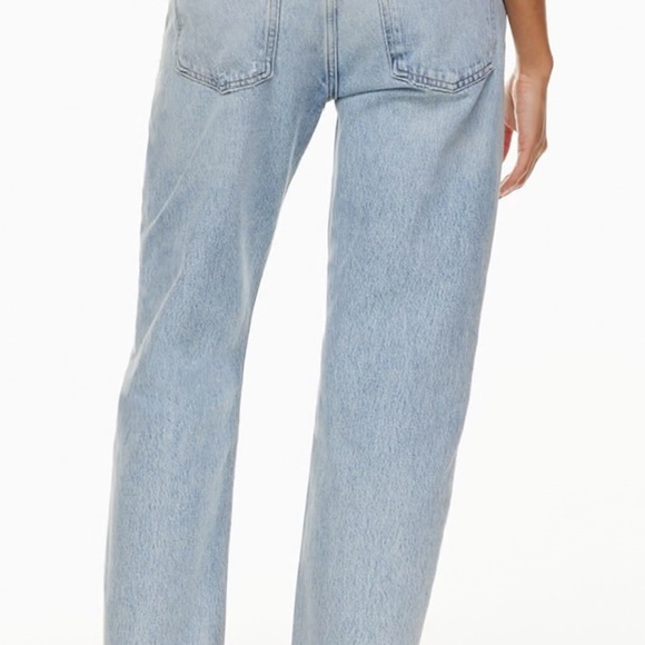 AGOLDE ’90s Crop Jeans – Size 23, Light Blue Nerve Wash, Mid-Rise Straight Fit - Picture 8 of 9